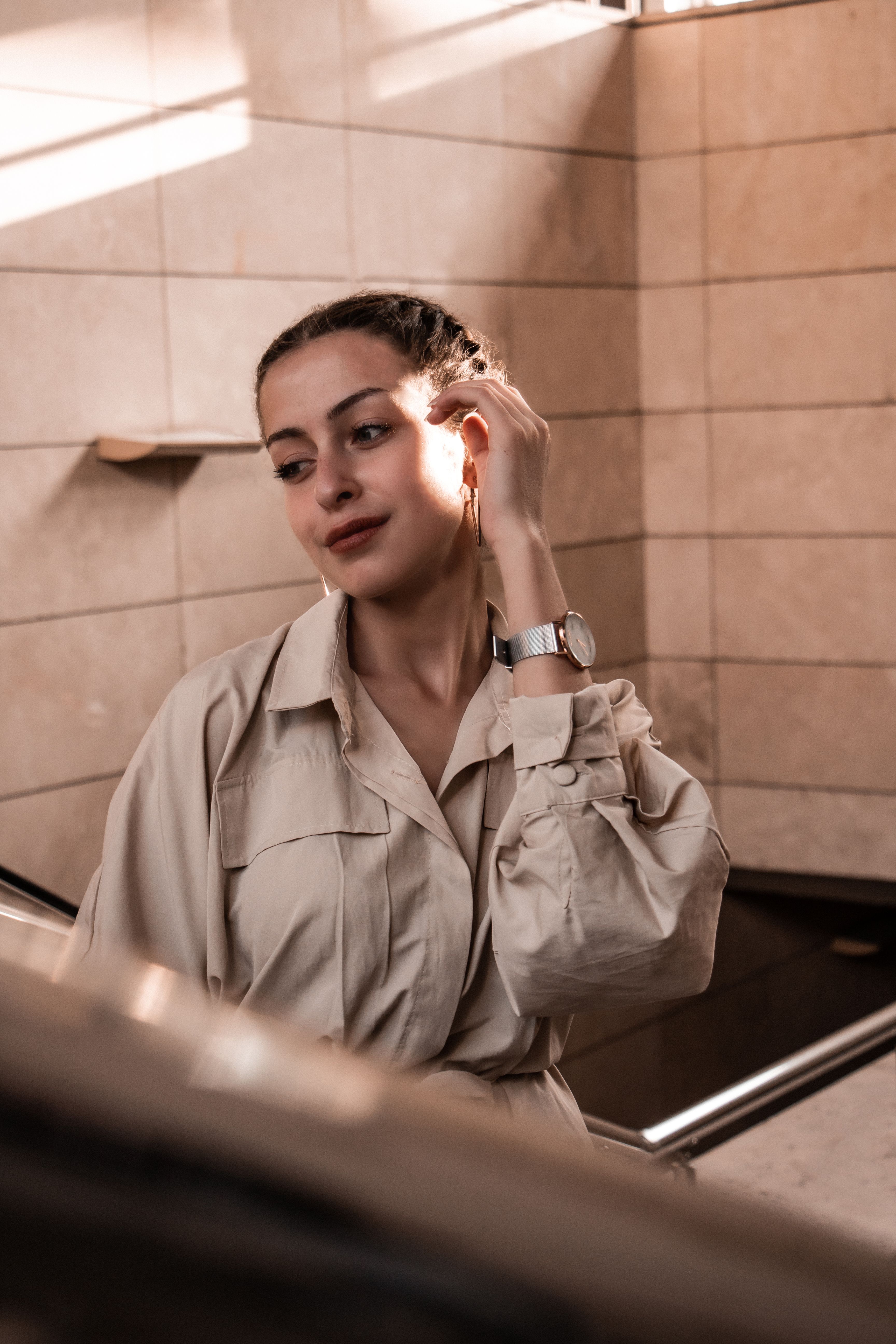 Photo of a Woman in a Brown Coat Posing · Free Stock Photo