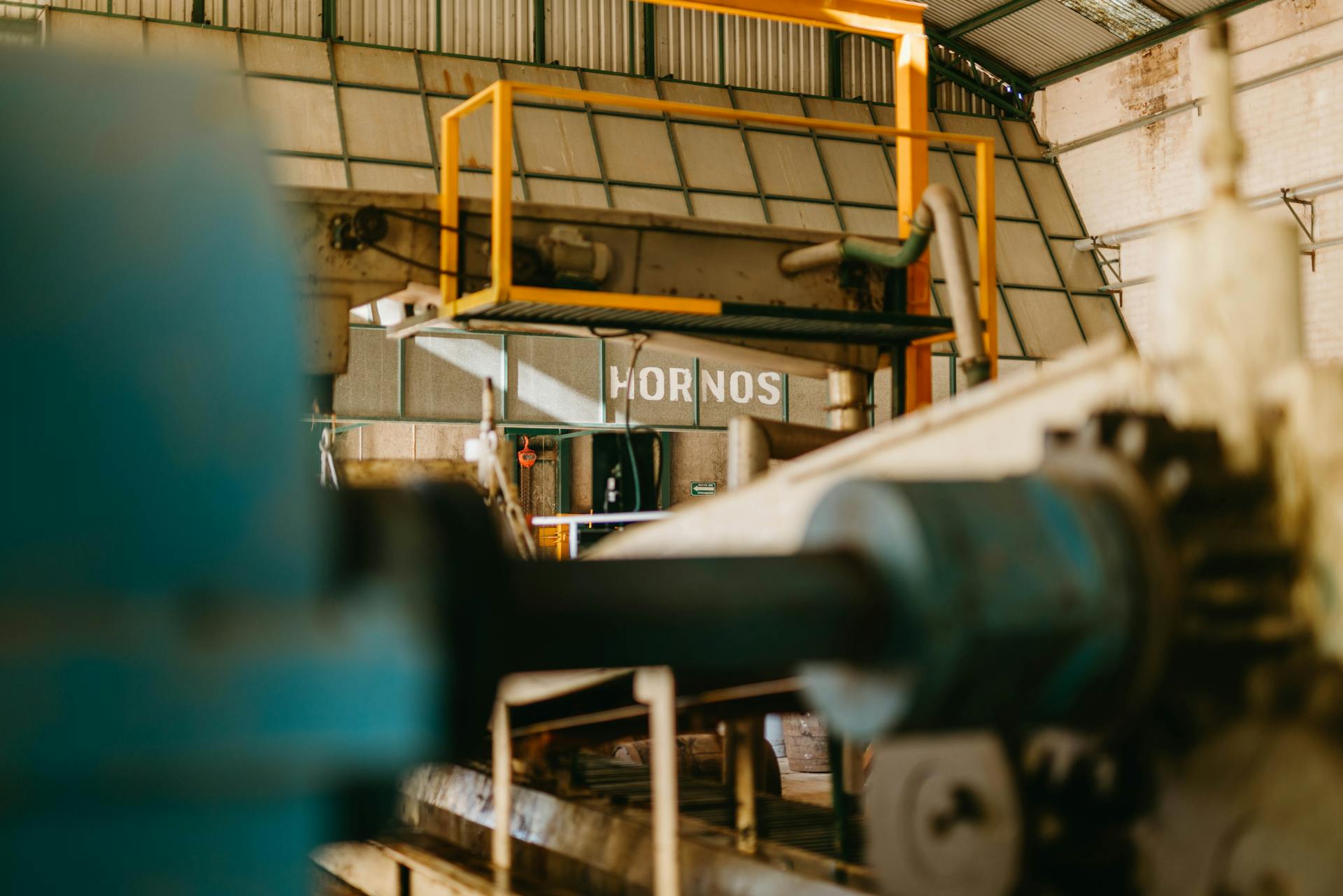 Heavy Machineries Inside a Production Plant