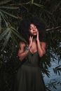 Woman Posing Against Nature Background