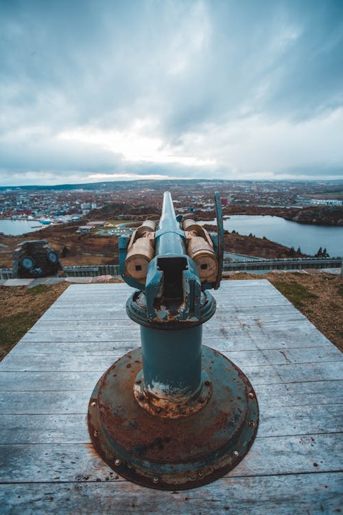 Rusty Tower Viewer Overlooking City