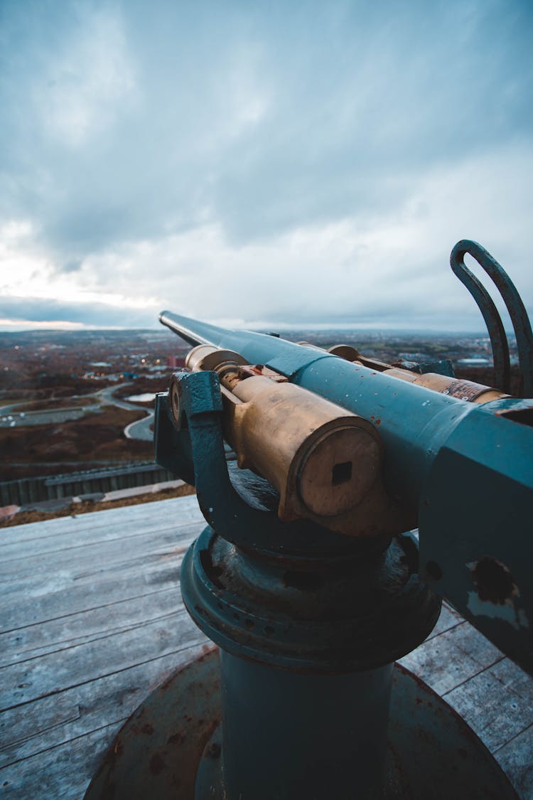 Binoculars In Landscape Viewpoint