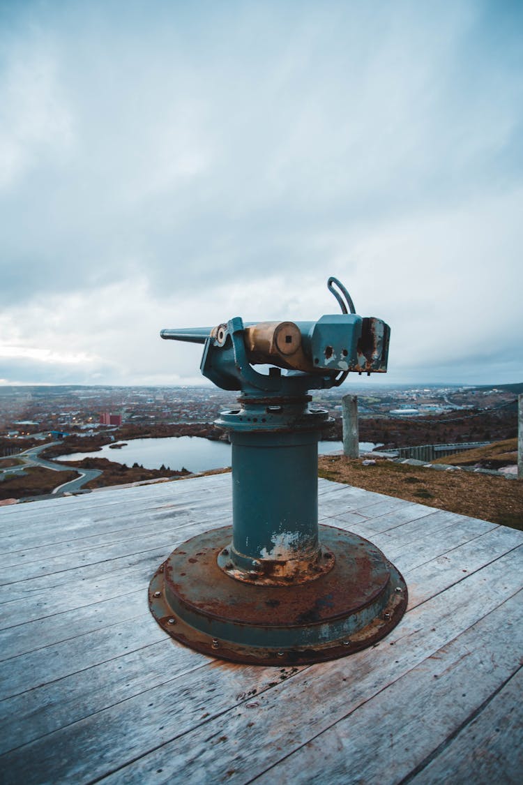 Rusty Tower Viewer Overlooking City