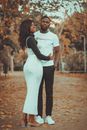 A Woman Holding Her Partner's Waist