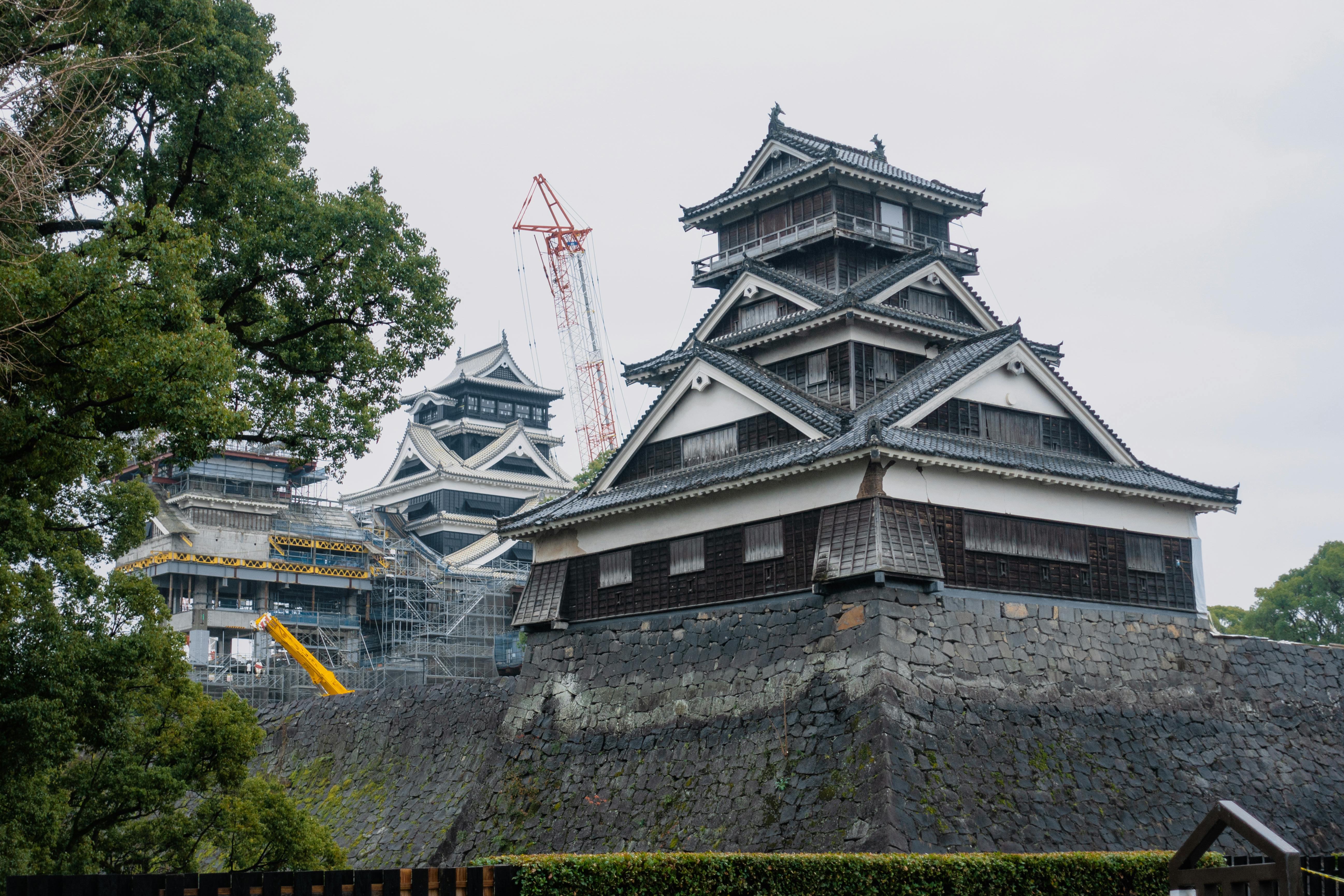 reconstruction of a japanese castle