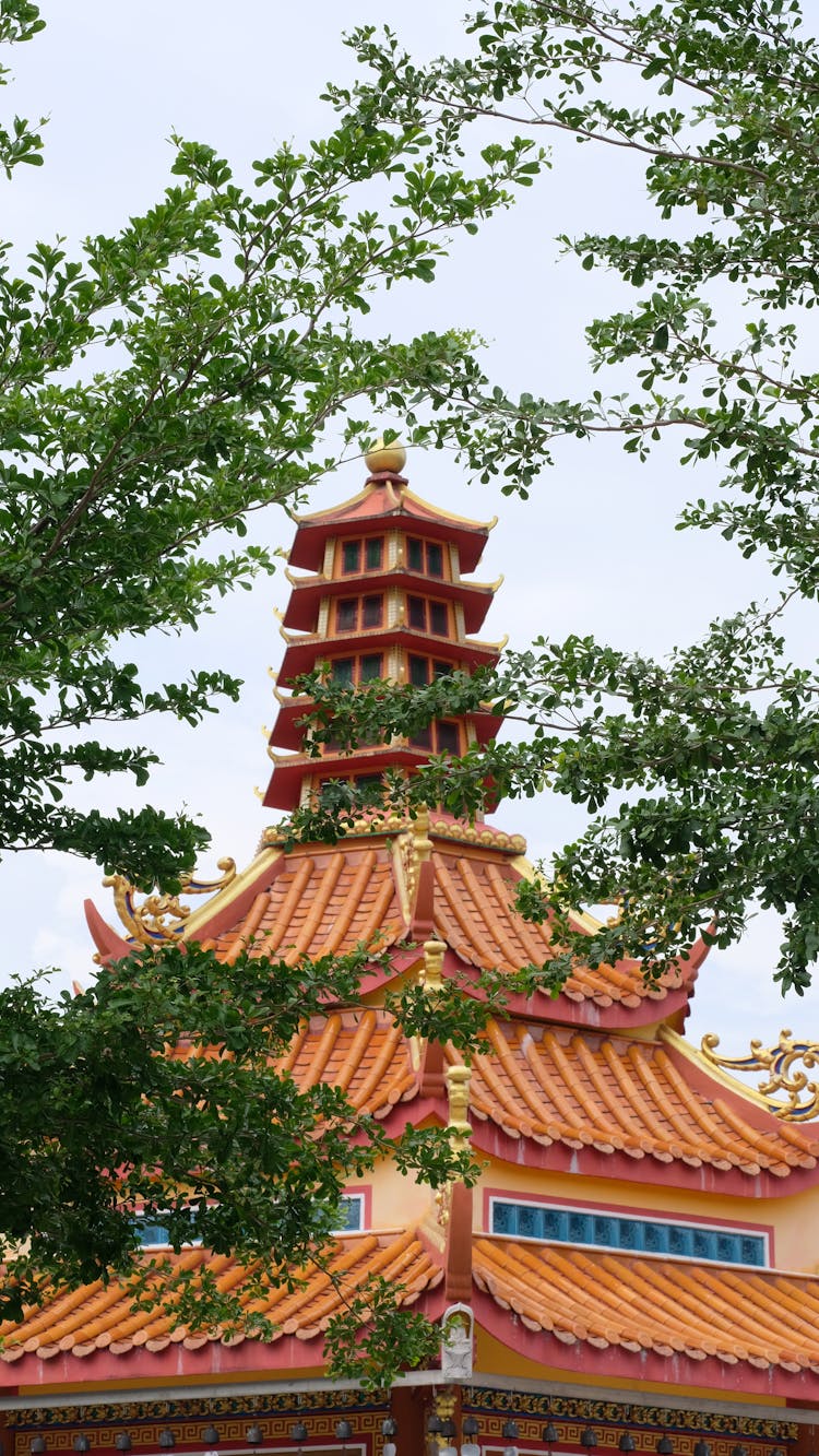 Roof Of Historical Asian Pagoda