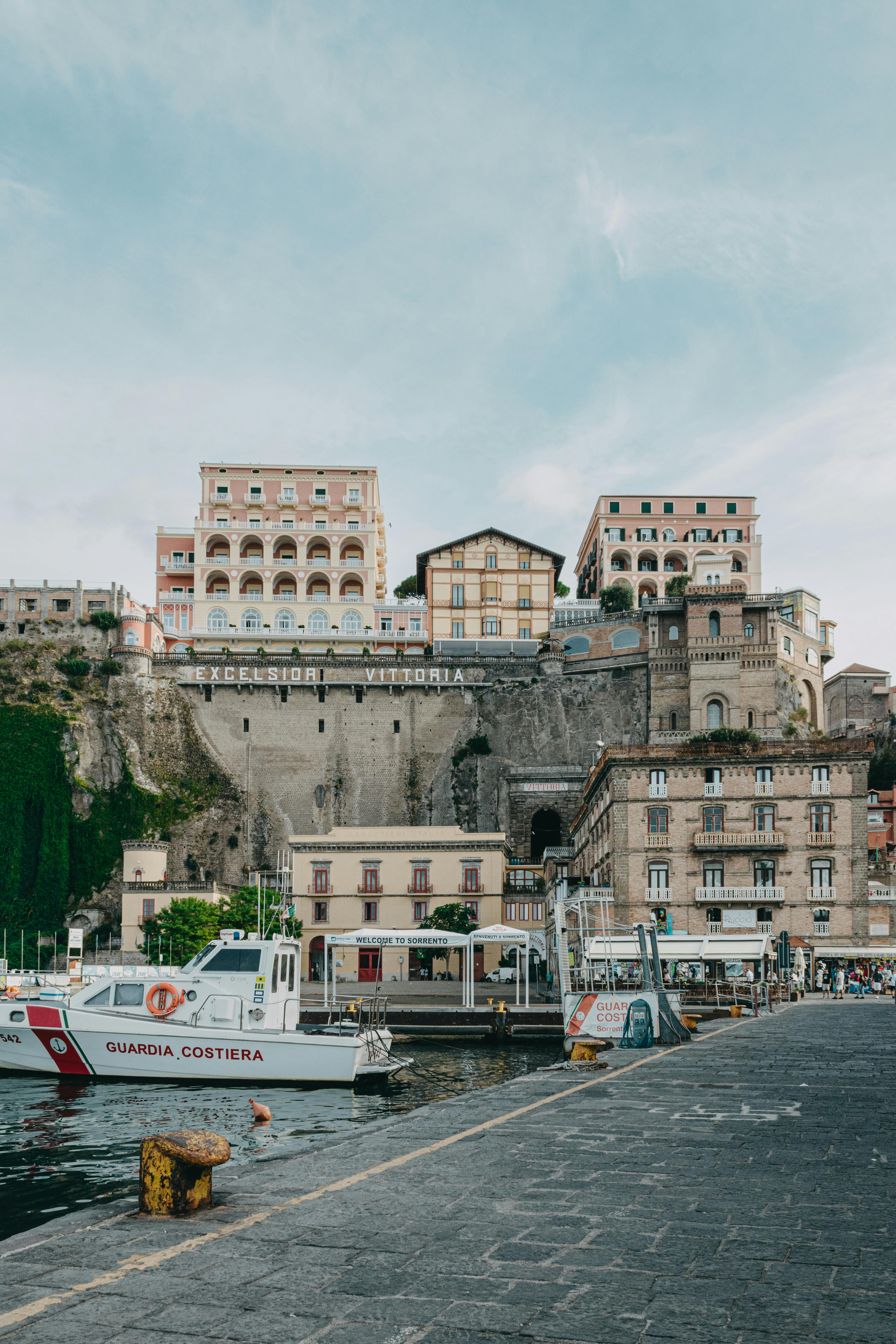Free Boats Docked on a Shore Stock Photo
