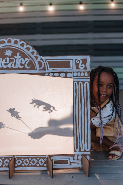 How to make a shadow puppet theater out of a cardboard box