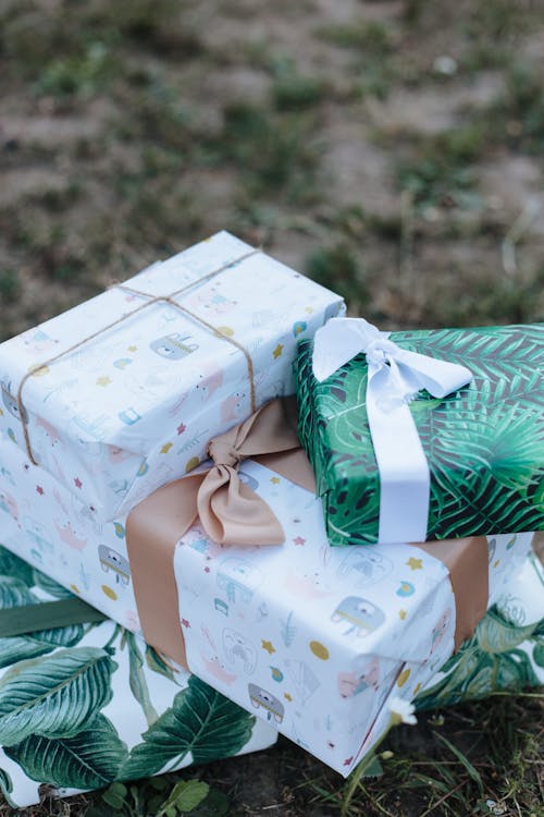 Free Wrapped Gifts  Stock Photo