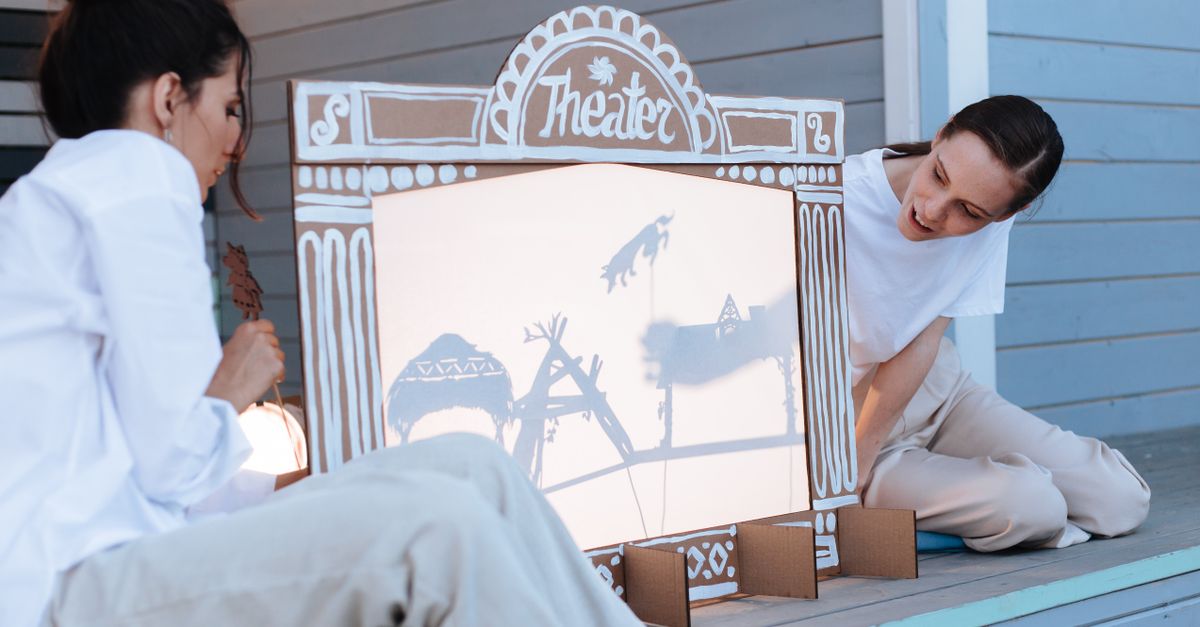 Shadow Performance Women Performing Shadow Theatre · Free Stock Photo