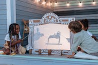 Kids Playing Shadow Theatre 