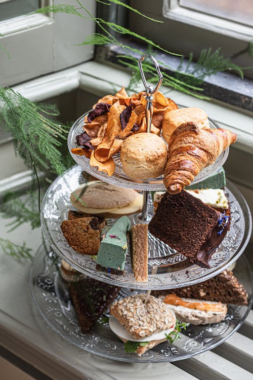 Cakes on Multi Lever Tray · Free Stock Photo