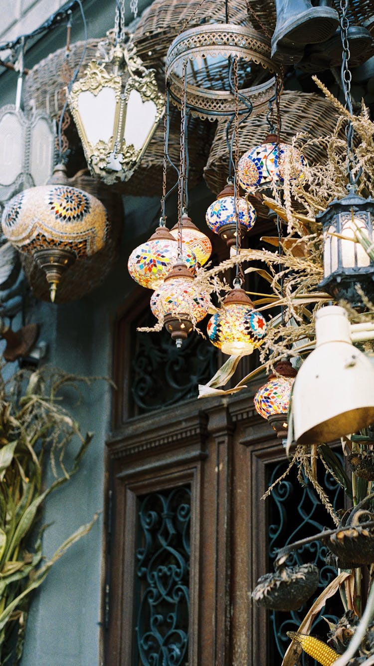 Close Up Of Decorative Lanterns