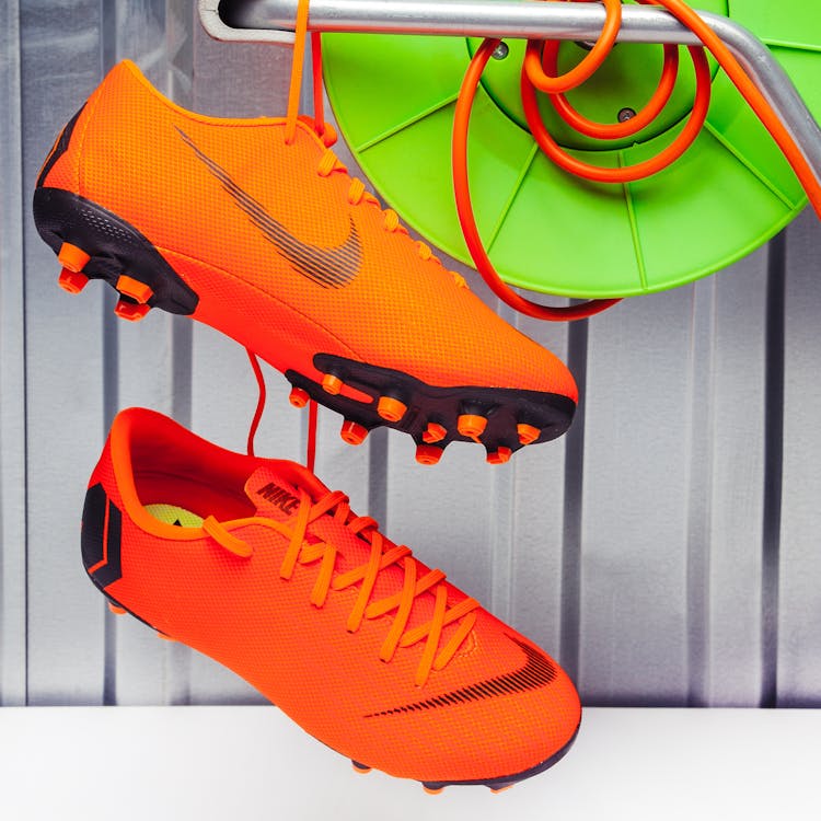 Orange Color Football Shoes