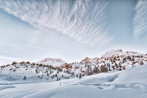 Krajobraz Zdjęcie Góry Wypełnionej śniegiem