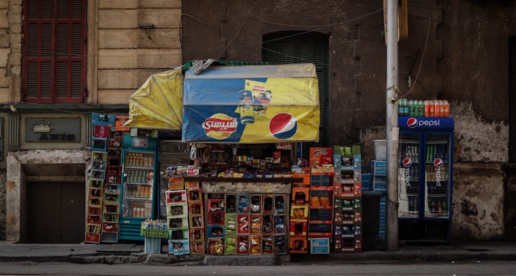 A Store On The Side Of The Street