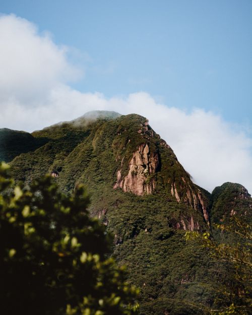 Free Majestic mountain landscape under a blue sky in Morretes, Brazil, highlighting natural beauty. Stock Photo