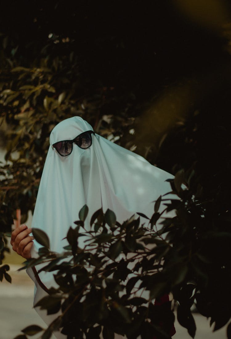 Man Wearing Ghost Costume