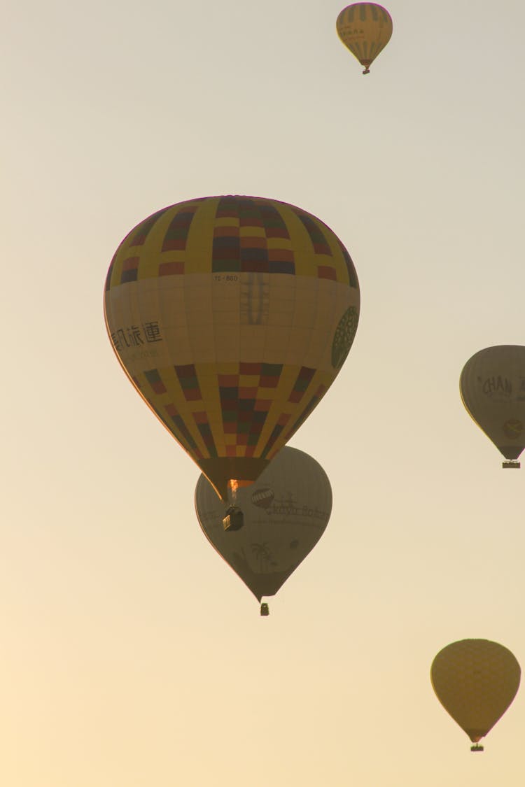 Hot Air Balloons Floating In The Sky