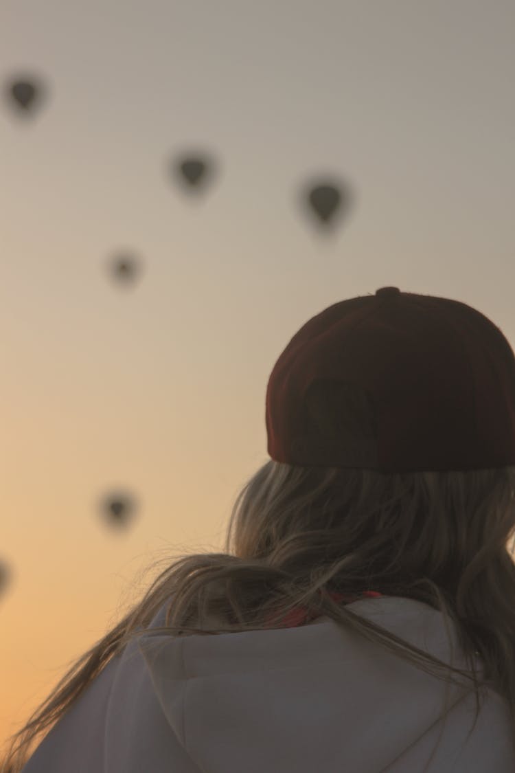 Selective Focus Of A Person Wearing A Cap 