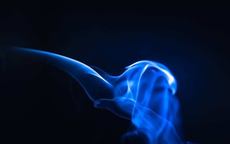 Blue And White Illuminated Smoke 