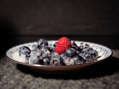 Close-Up Shot of Berries on a Plate