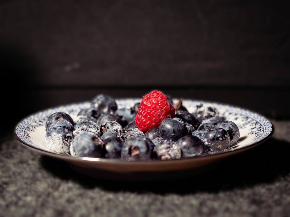 Close-Up Shot of Berries on a Plate