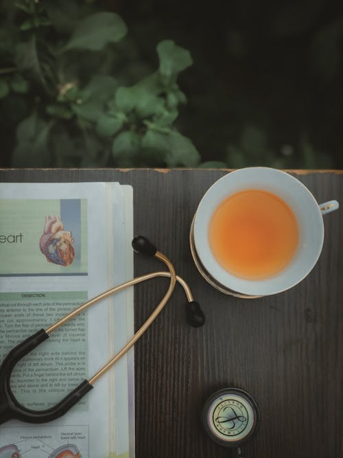 Free A Stethoscope and a Cup of Tea Stock Photo