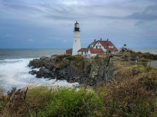 Lighthouse Tower on Coastal Area