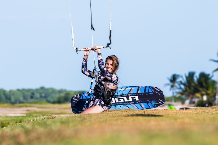 Woman Kitesurfing 