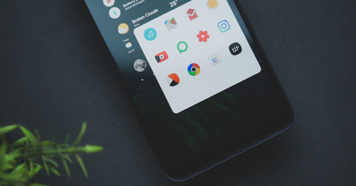 minimalist phone home screen with only essential apps visible