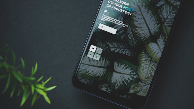 A Smartphone With Dumb Cane Wallpaper And Weather Notification On Screen