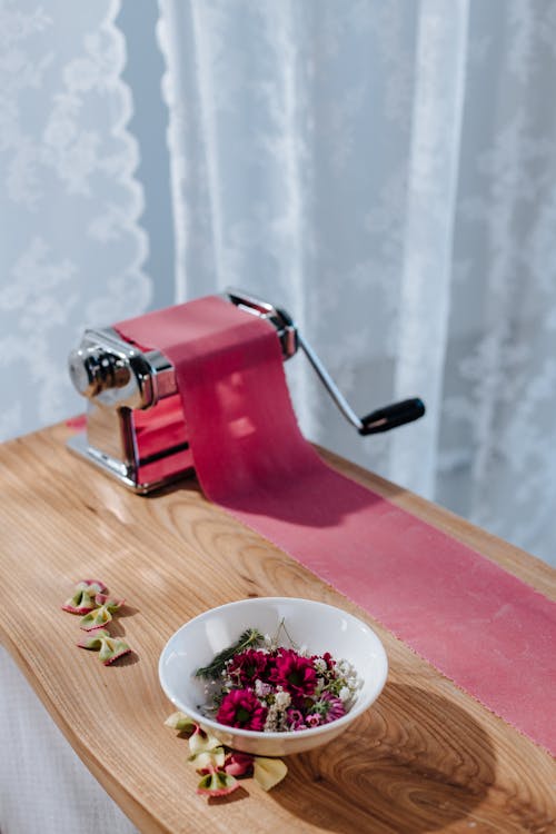  Pasta maker and Bowl of Herbs