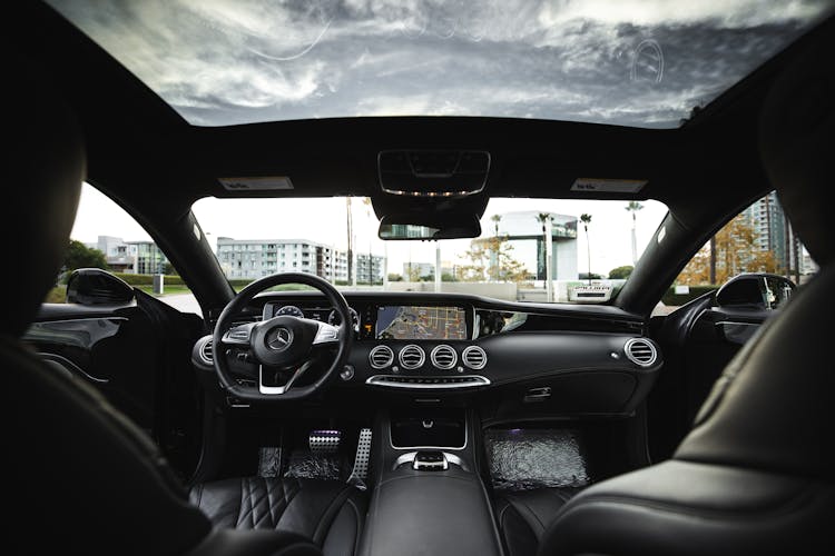 A Car With Black Interior