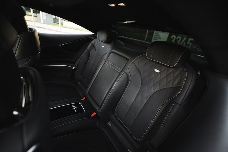 Photograph Of Black Leather Car Seats