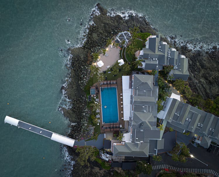 Top View Of A Mansion