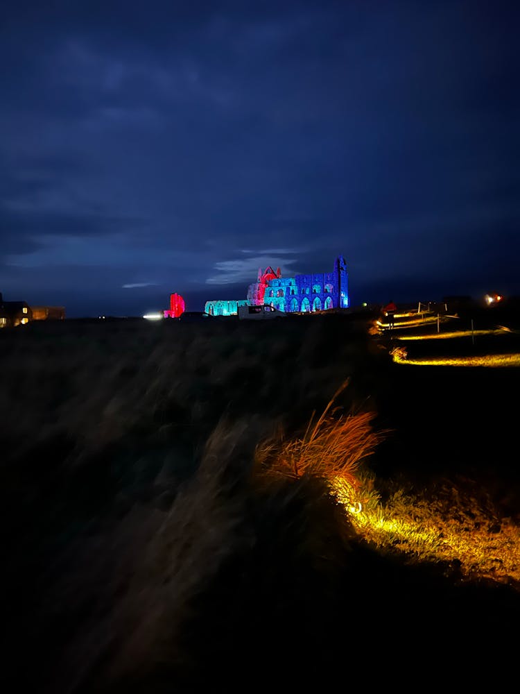 Illuminated Building At Night