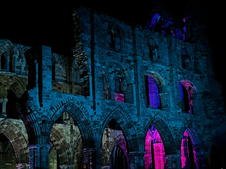 View Of An Illuminated Abbey