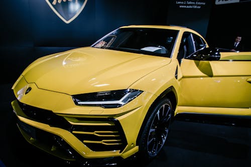 Free Yellow Luxury Car Stock Photo