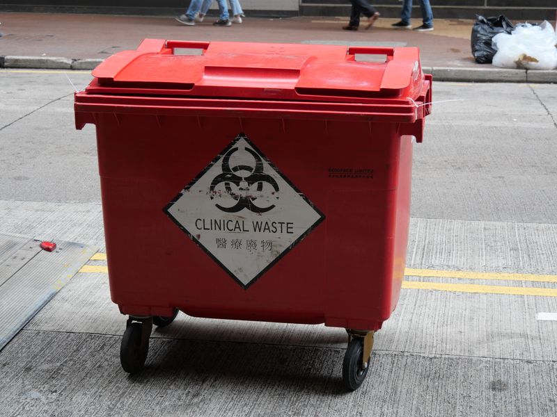 Medical waste ready for collection