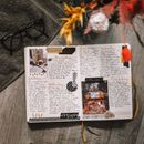 Handwritten Plans on Notebook with Picture Cut-outs