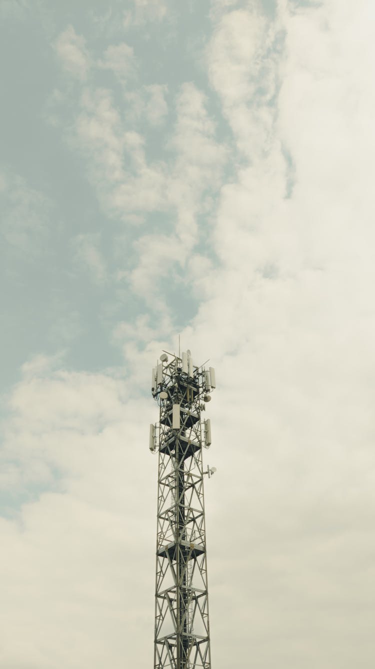 Radio Tower Against Cloudy Sky