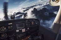 Airplane Cockpit during Flight