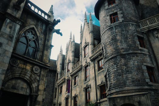 探索那些拥有戏剧性石像鬼和历史悠久石立面的错综复杂的中世纪哥特式建筑