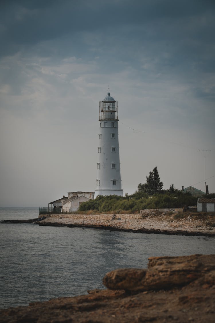 Tarkhankut Lighthouse In Crimea Peninsula