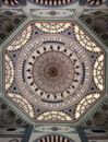 White and Blue Floral Ceiling