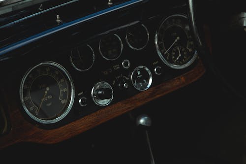 Photography of a Classic Car Gauge