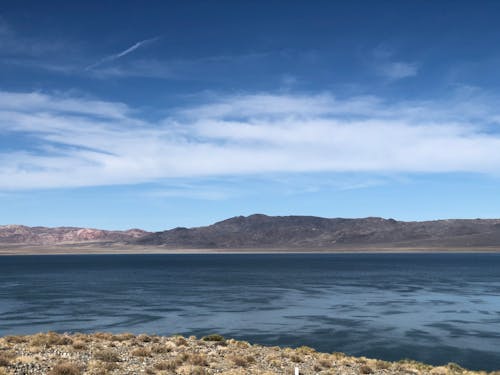 Foto d'estoc gratuïta de cel blau, cos d'aigua, llac caminant