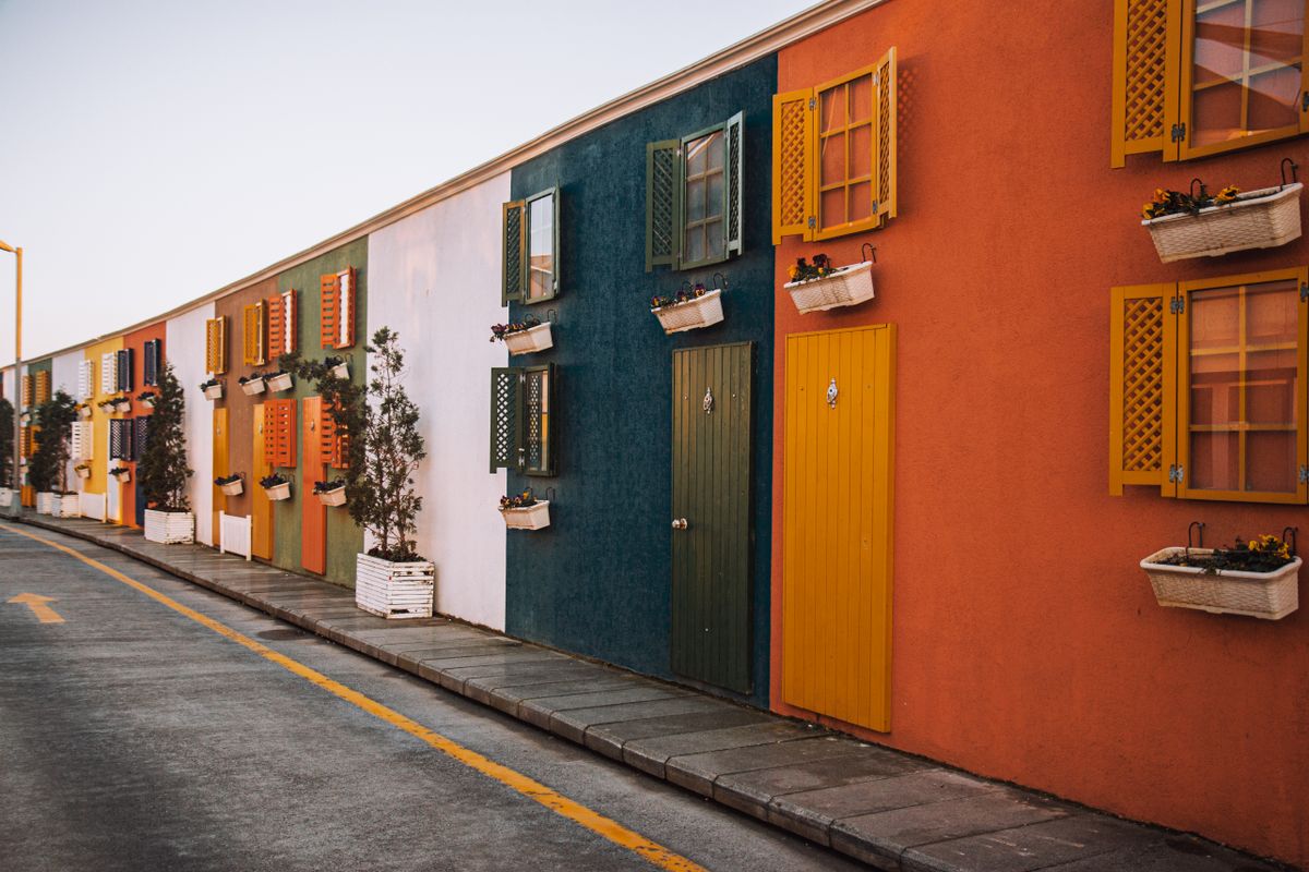 Fachadas de edificios pintadas
