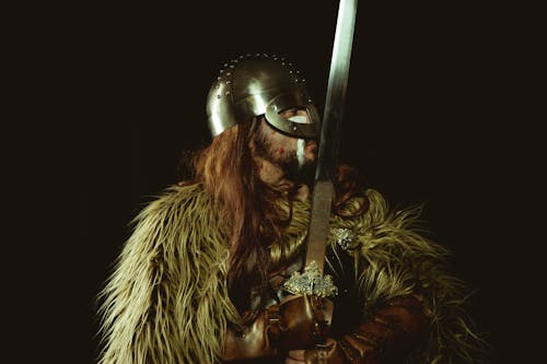 Man Wearing a Warrior Costume 