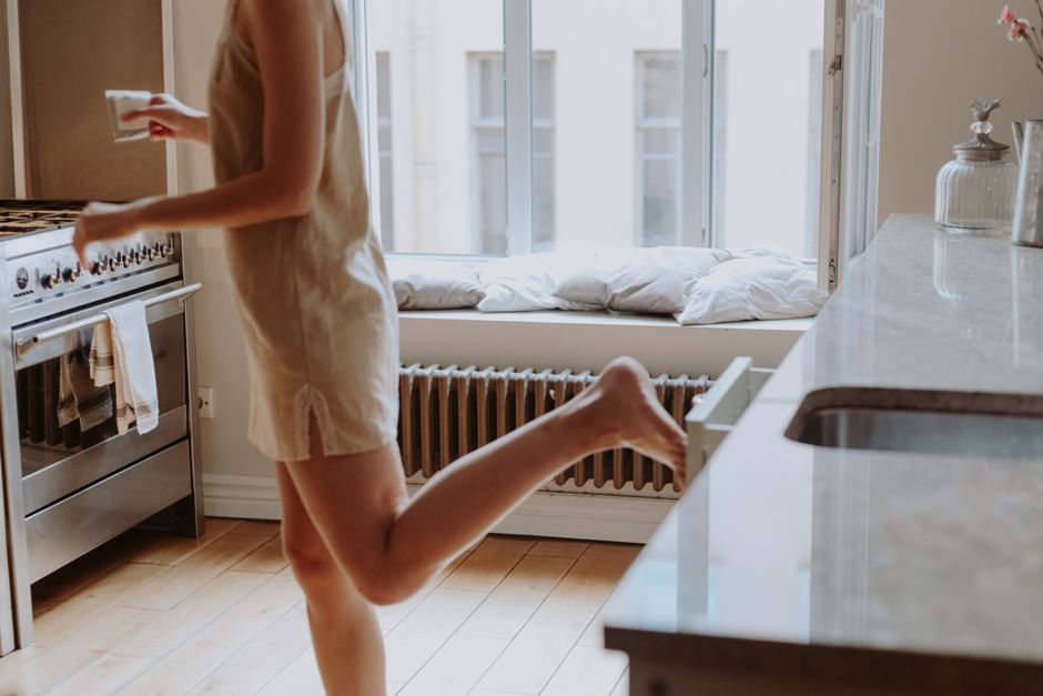 at the kitchen counter before breakfast too many steps are hidden until the moment begins lifestyle photo 1